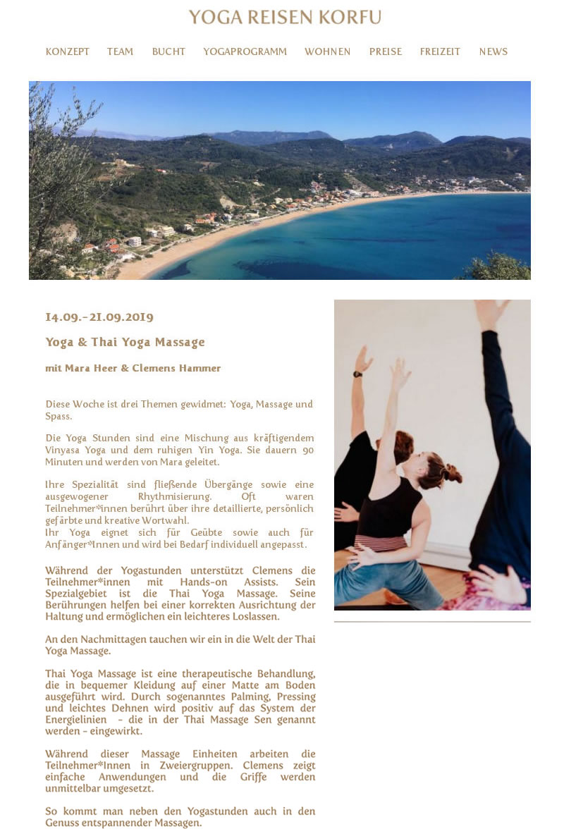 Yoga Seminar auf Korfu